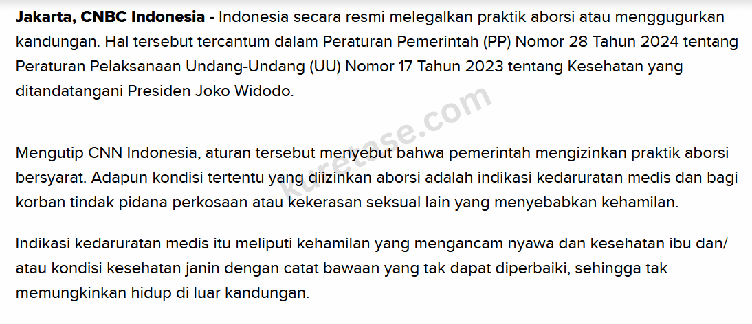 klinik aborsi legal aman di jakarta